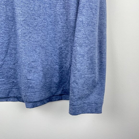 Greg Norman Long Sleeve Stretch Golf Performance Shirt Men's Navy 1/4 Zip Size L - Picture 2 of 7
